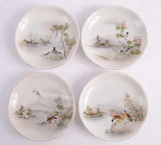 Four Asian Saucers.