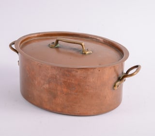 Antique Copper Roasting Pan.