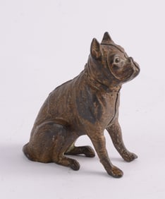 Cast Iron Dog Bank.