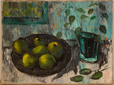 Mid Century Still Life With Fruit.