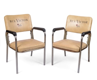 Pair of RCA Victor Dealer Armchairs.