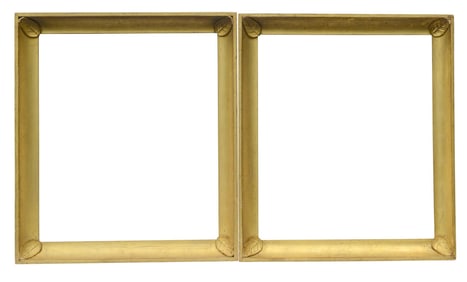 Pair of Gold Frames with Leaf Corners