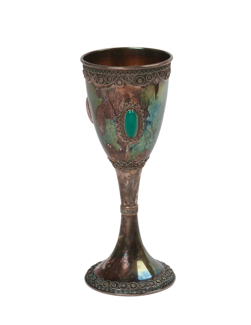 Zadok Israeli Sterling Kiddush Cup. (1 of 5)