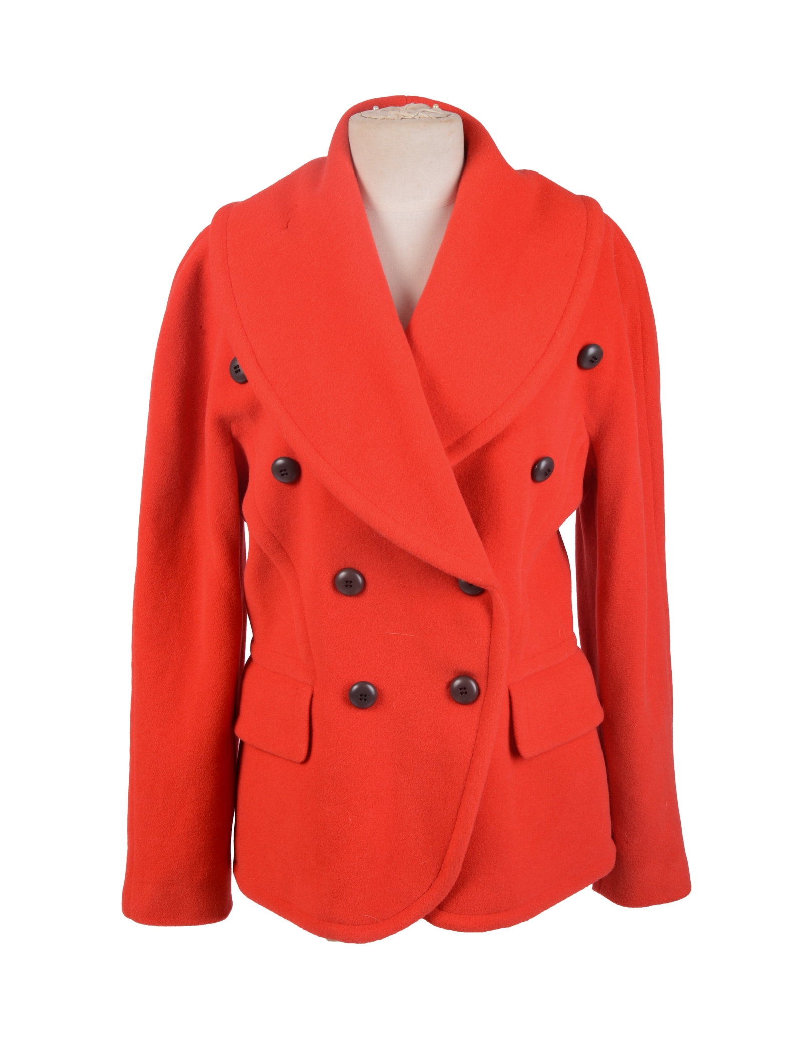 Escada Jacket in Red.: Size 36, good condition, small tear at lapel.