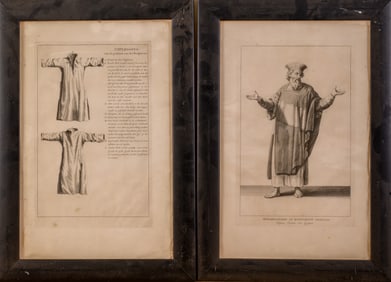TWO 18TH CENTURY PRINTS.