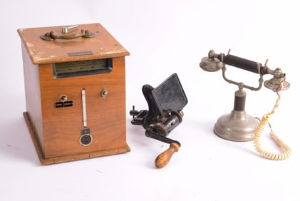 Federal Cradle Phone and Two Other Items.