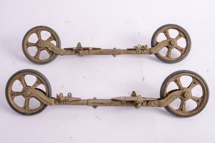 Pair of Vintage Strap on Roller Blades.