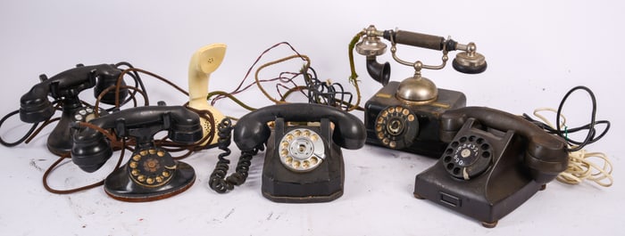 Six Old Phones.