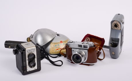 Kodak Retinette and an Argus Argoflex.