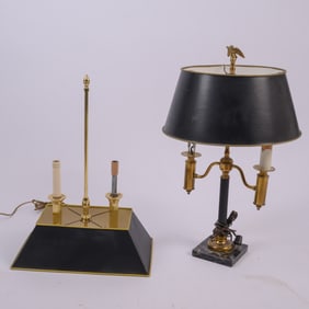 Two Brass Table Lamps.