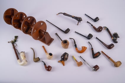 Collection of Pipes and a Pipe Rack.