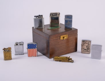 Nine Vintage Lighters.