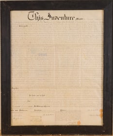 1854 Indenture Certificate.
