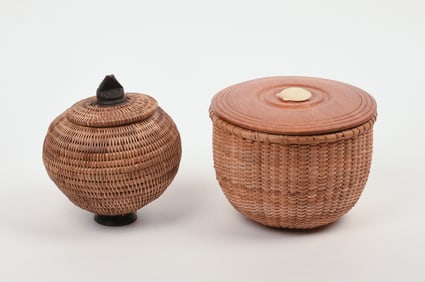 Two Covered Baskets.