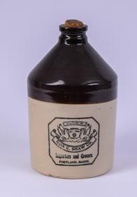 GEORGE C. SHAW PORTLAND STONEWARE JUG.