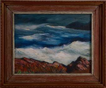 Crashing Surf Painting.