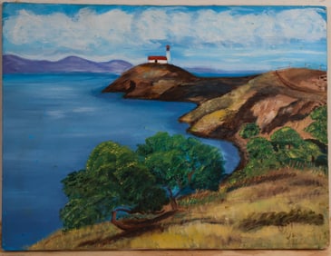 Sam Lay. Seascape With Lighthouse.