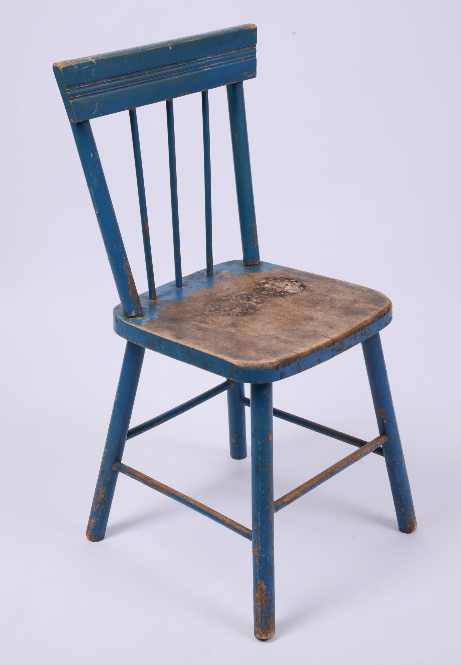 Child's Chair in Blue Paint.: Height 27 inches.