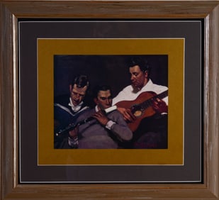 Print: Three Top Seargants, George Benjamin Luks.