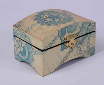 Small Box With Map Decoration.