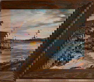 F. Hobart. Wharf Scene.