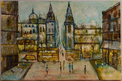 Parisian Street Scene Painting.