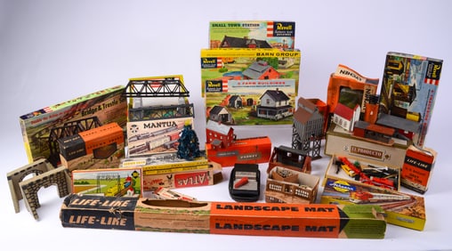 Group of Railroad Village Buildings.