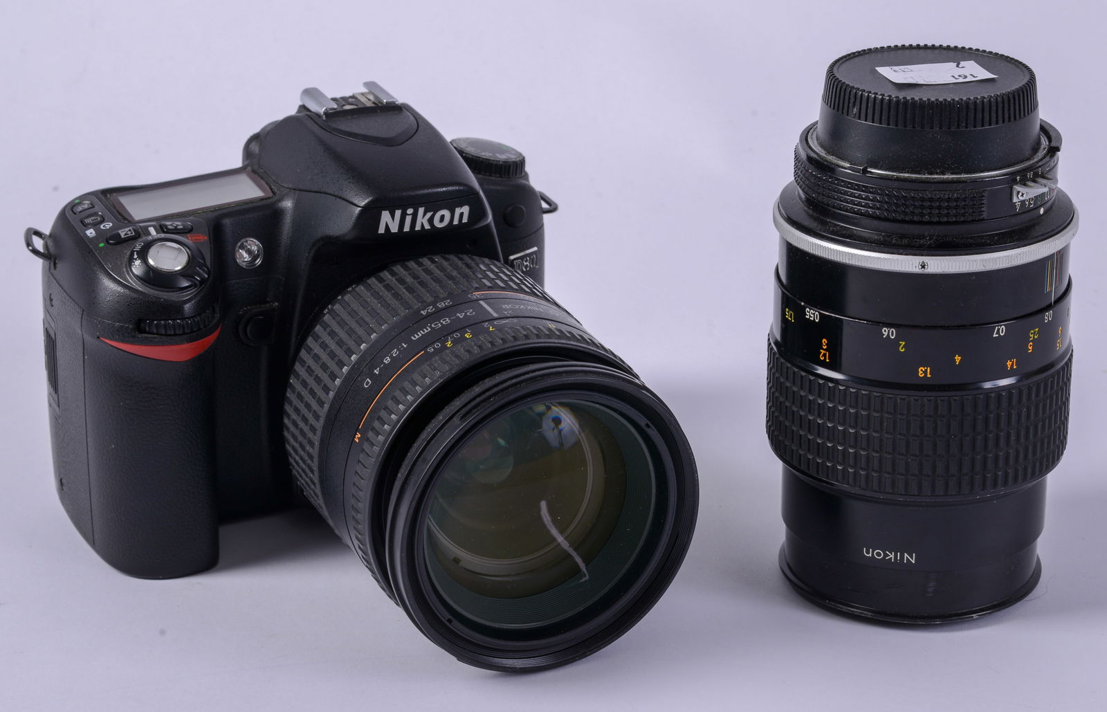 Nikon D80, 24-85mm Lens and 105mm Macro.: Camera not tested, lenses in good condition. 24-85mm f2.8-4 D, and a manual focus 105mm f4 Nikkor lens.