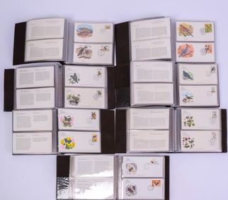 Seven Flora and Fauna First Day Cover Albums.