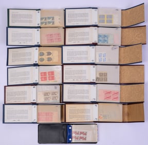 Thirteen Folders of Stamp Blocks.