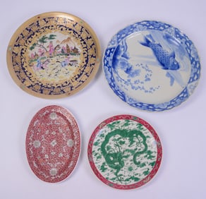 Four Chinese Porcelain Platters.