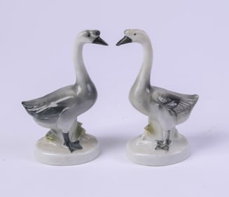 Pair of German Rosenthal Porcelain Geese.