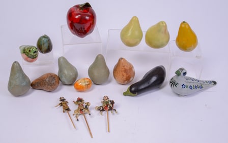 Collection of Ceramic Fruit.