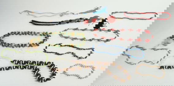 Group of Chinese Costume Jewelry Necklaces.