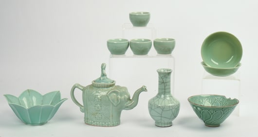 Group of Chinese Celadon Wares.