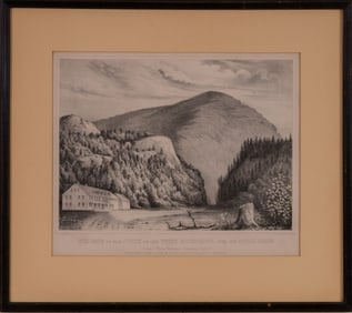 Print: The Gate at the Notch of the White Mountains.