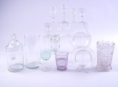 Group of Glass Items.