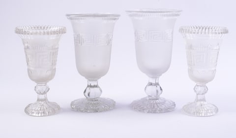 Four Roman Key Design Vases.