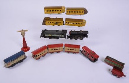 Collection of Toy Trains and Track.