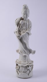 Large Blanc De Chine Figure.