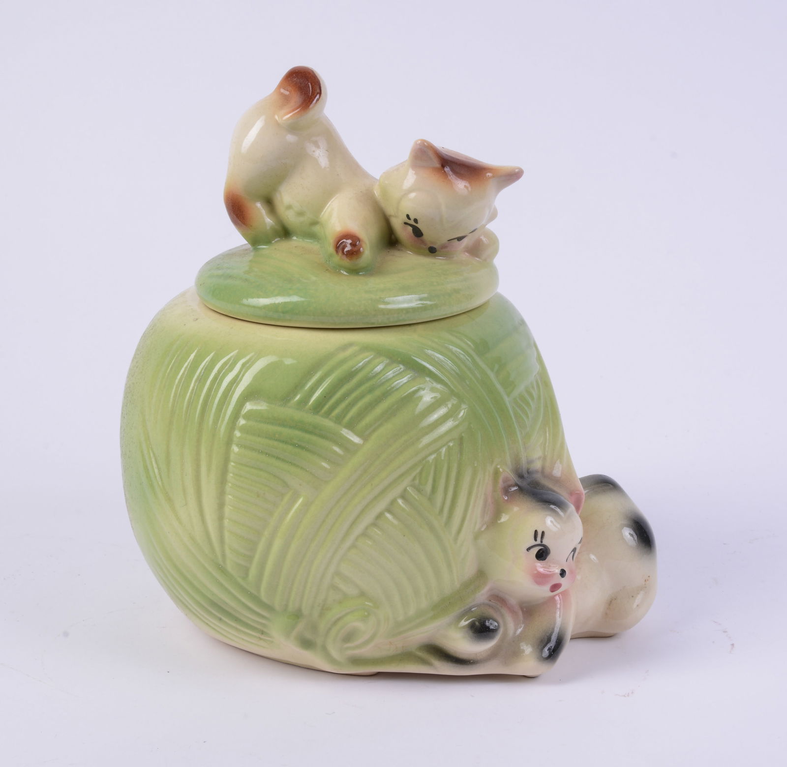 Mid Century Cookie Jar With Cats. (1 of 4)