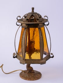 Wrought Iron Hanging Lamp.