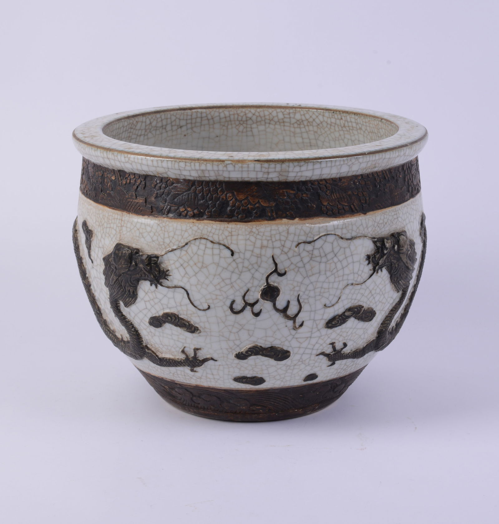 Large Chinese Porcelain Jardiniere.: Height 10 inches, good condition.