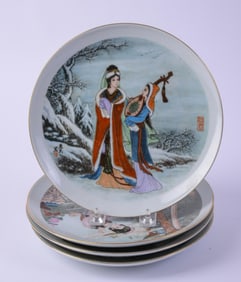 Four Chinese Porcelain Plates.