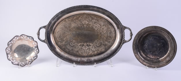 Three Silverplate Items.