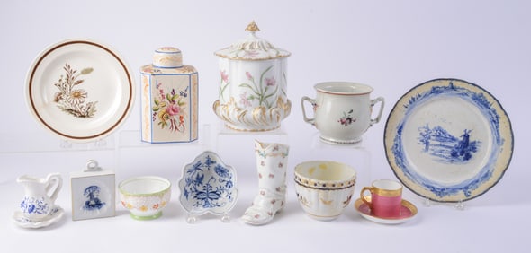Group of European and Chinese Export Porcelain.