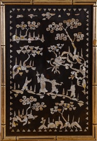 Chinese Mother of Pearl Inlaid Panel.