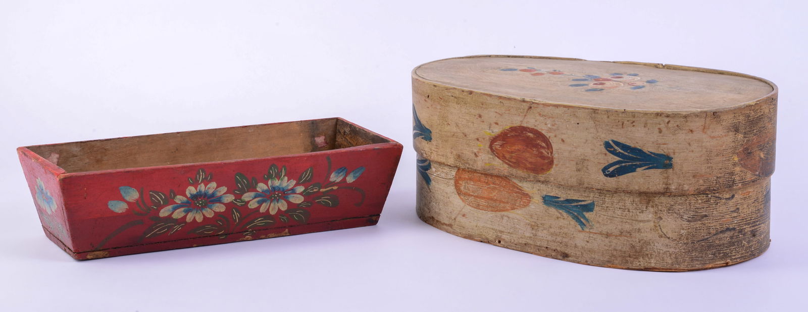 Scandinavian Painted Pantry Box and a Cutlery Box. (1 of 4)