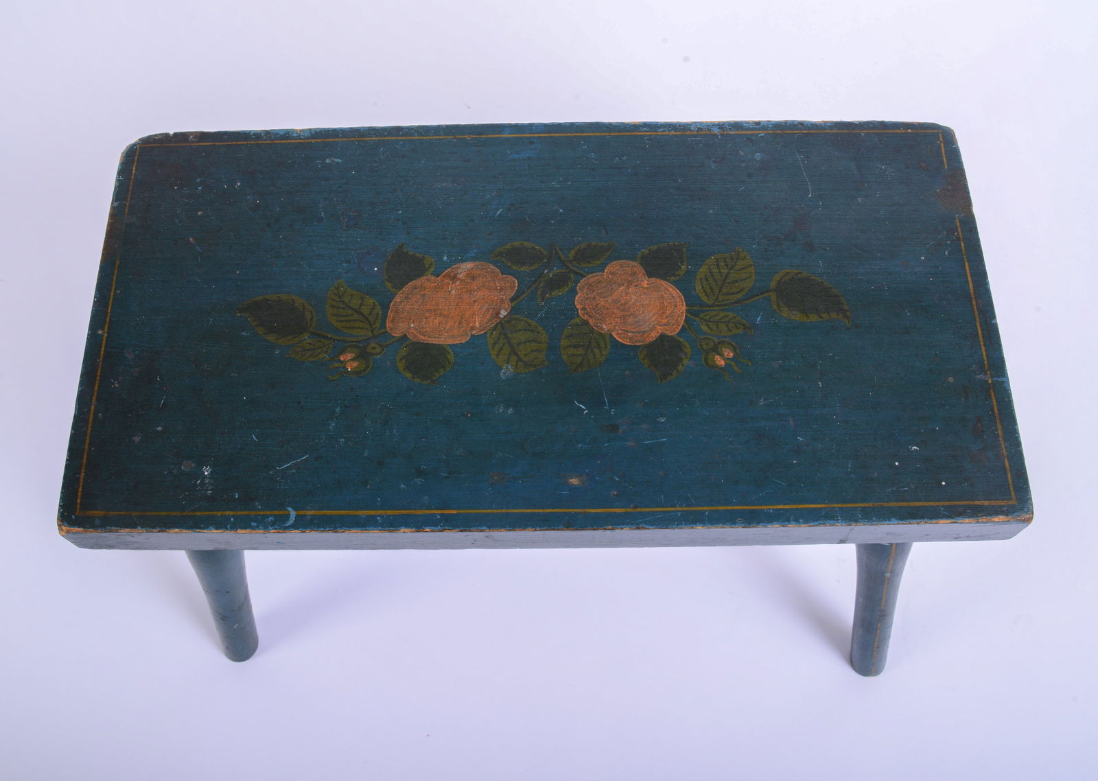 Small Paint Decorated Stool. - 3