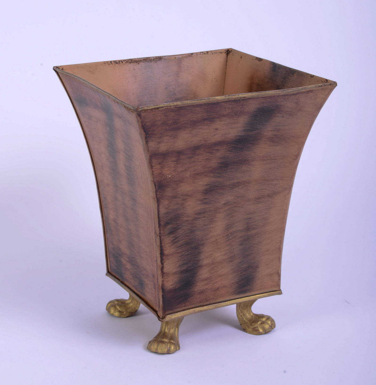 Small Painted Tin Wastebasket. (1 of 5)